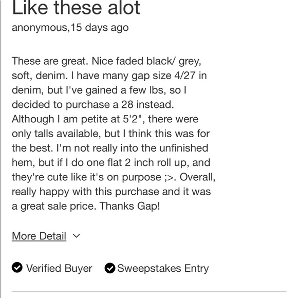 GAP🧸 sz 14 16 = 33 T Mid Rise True Skinny Jeans w/ washwell!NWT charcoal gray - Picture 9 of 12